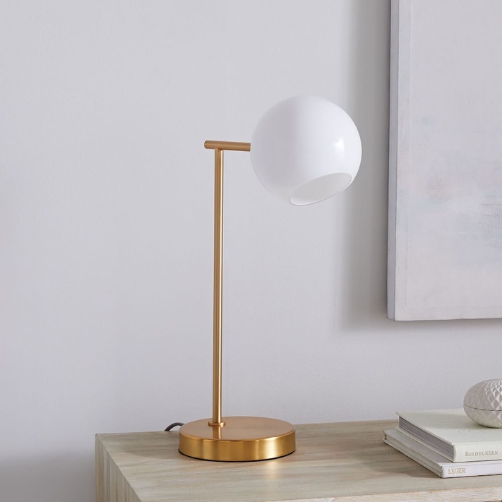 Staggered Glass Table Lamp Milk
