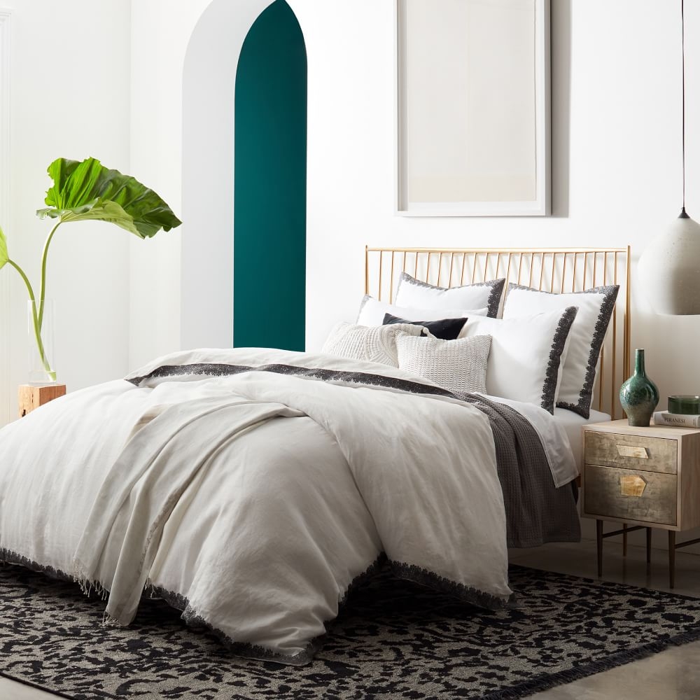 West elm king bed set sale