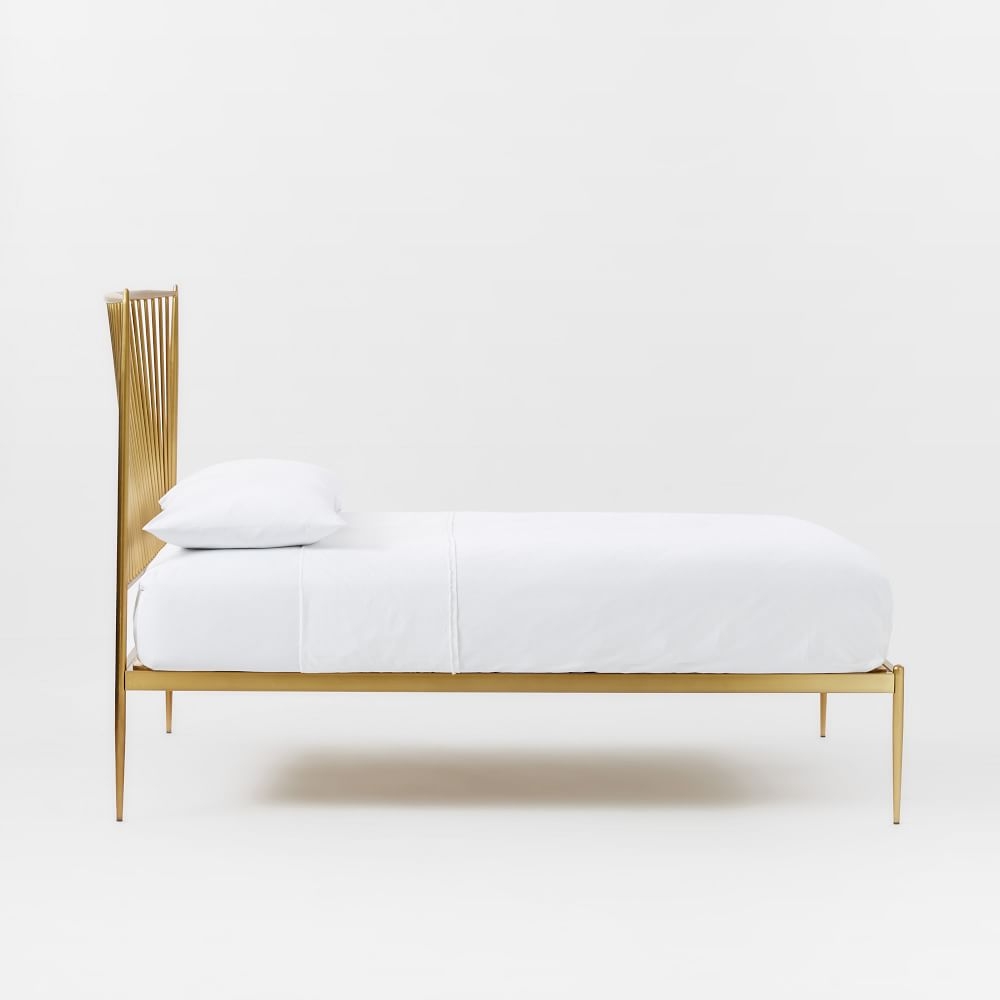 Brass shop platform bed