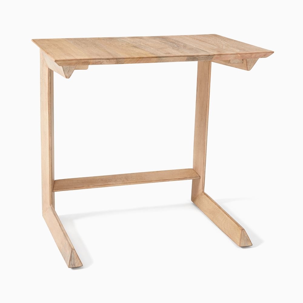 C shaped top sofa side table