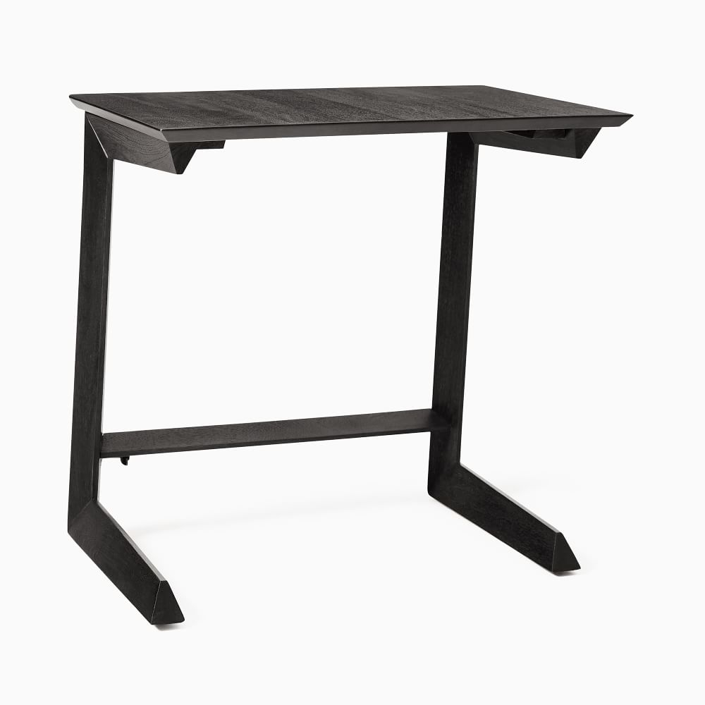 C shaped deals side table white