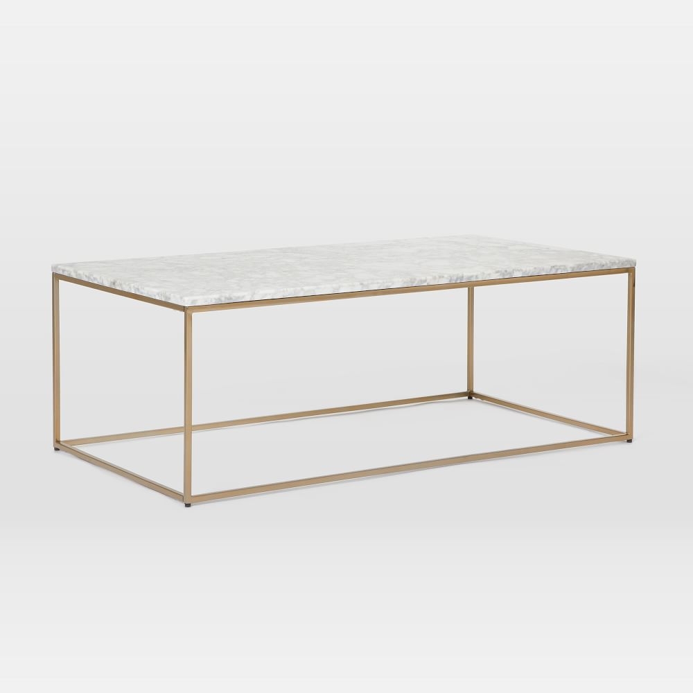 West elm streamline coffee table sale marble