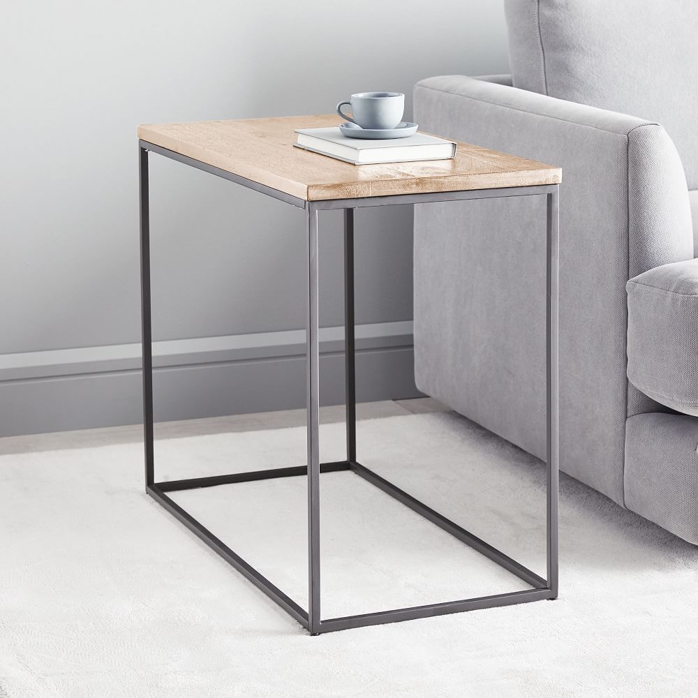 Wood and online metal end table