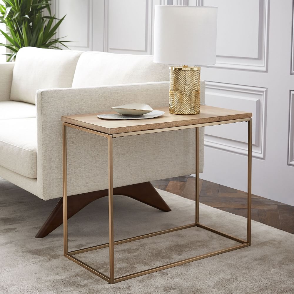 Buy online Streamline Side Table Wood now West Elm UAE UAE