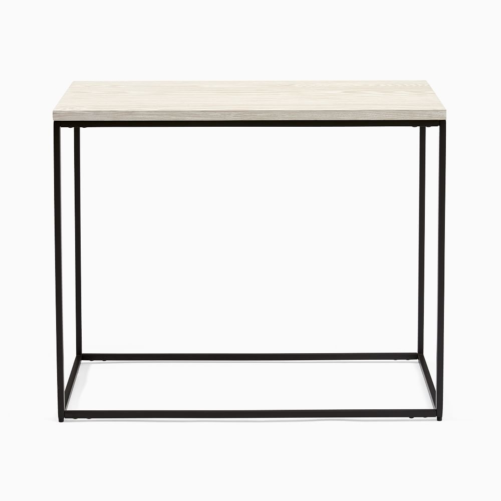 Wood top side table