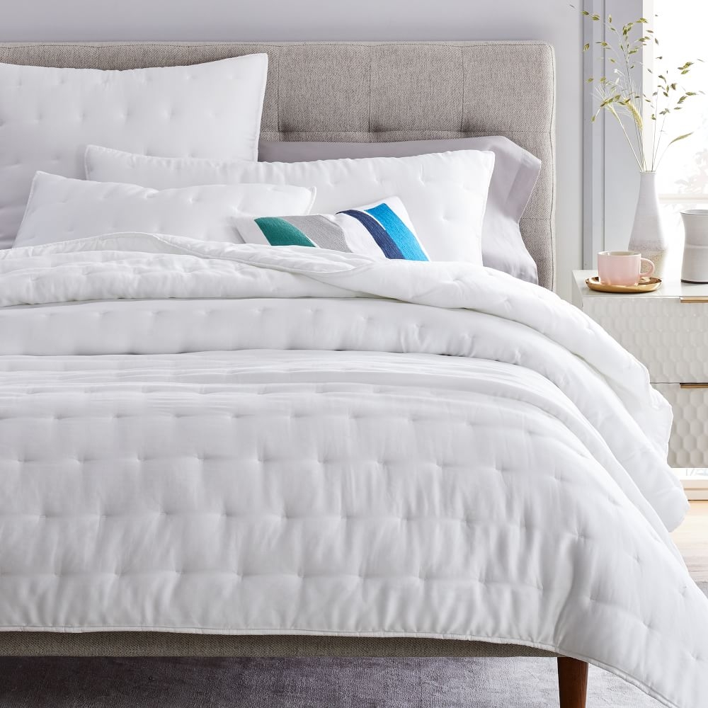 Buy online TENCEL Crescent Stitch Quilt Shams now West Elm