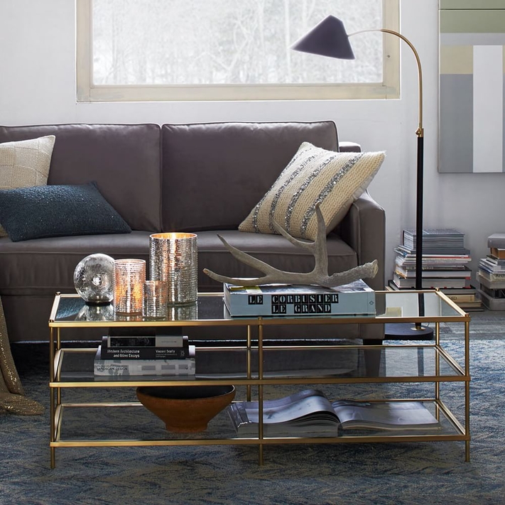 West elm glass side shop table