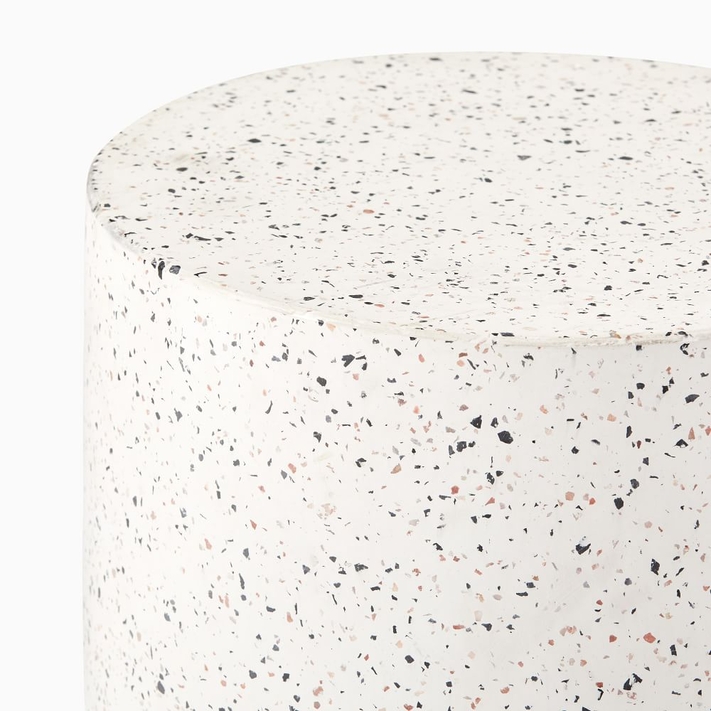 Terrazzo Drum Outdoor Side Table