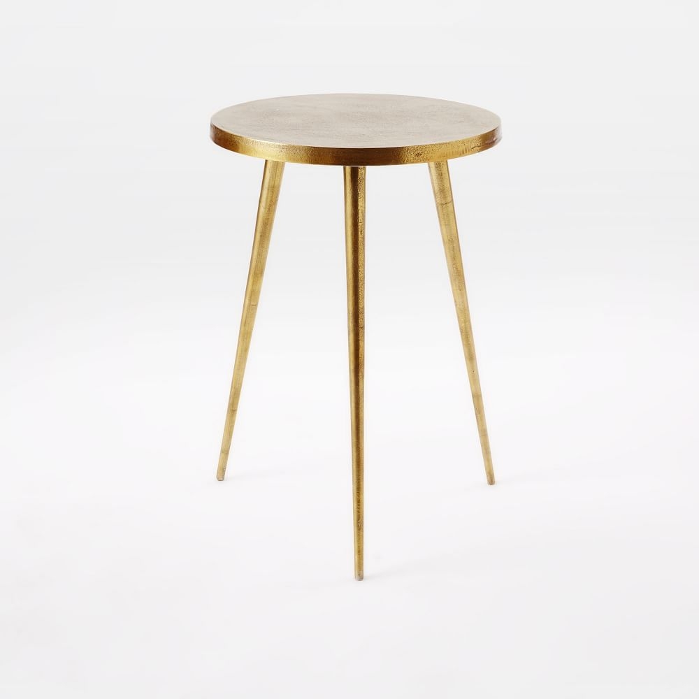 White tripod side table top