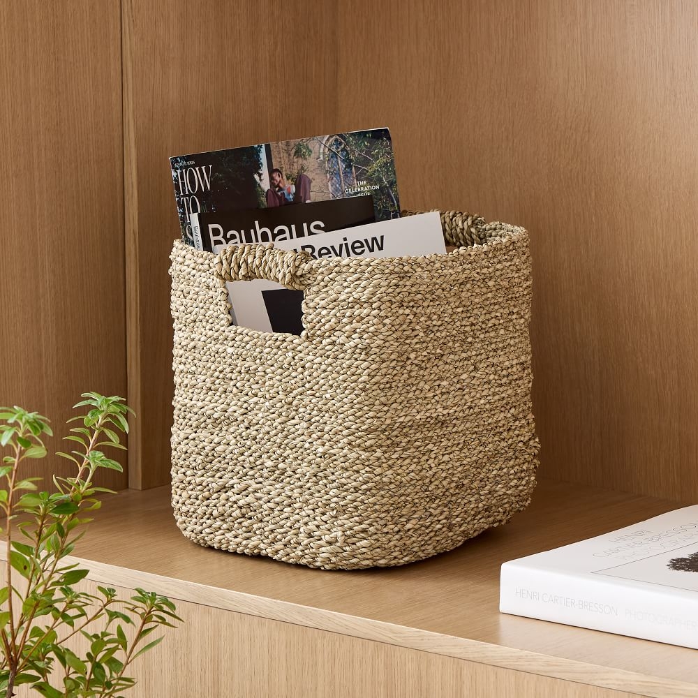 Buy online Two Tone Woven Seagrass Baskets Natural now West