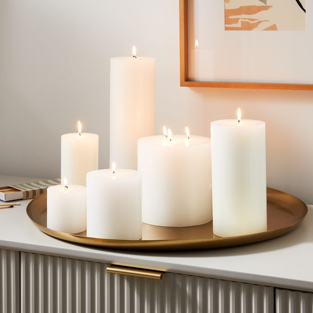 Buy online Unscented Pillar Candles - White now