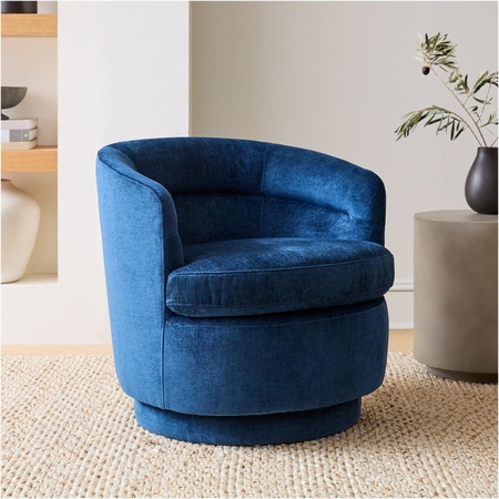 Velvet top swivel chair