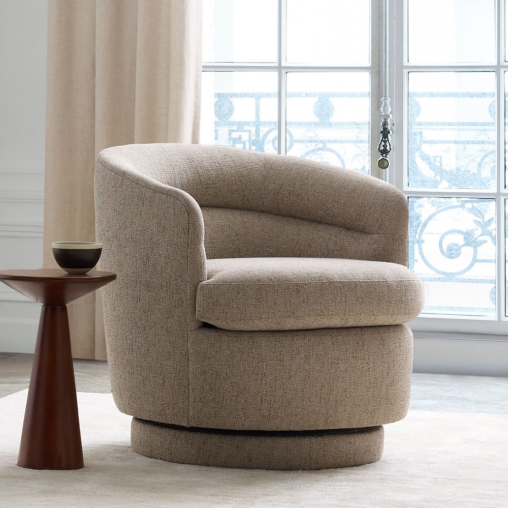 Swivel top grey chair