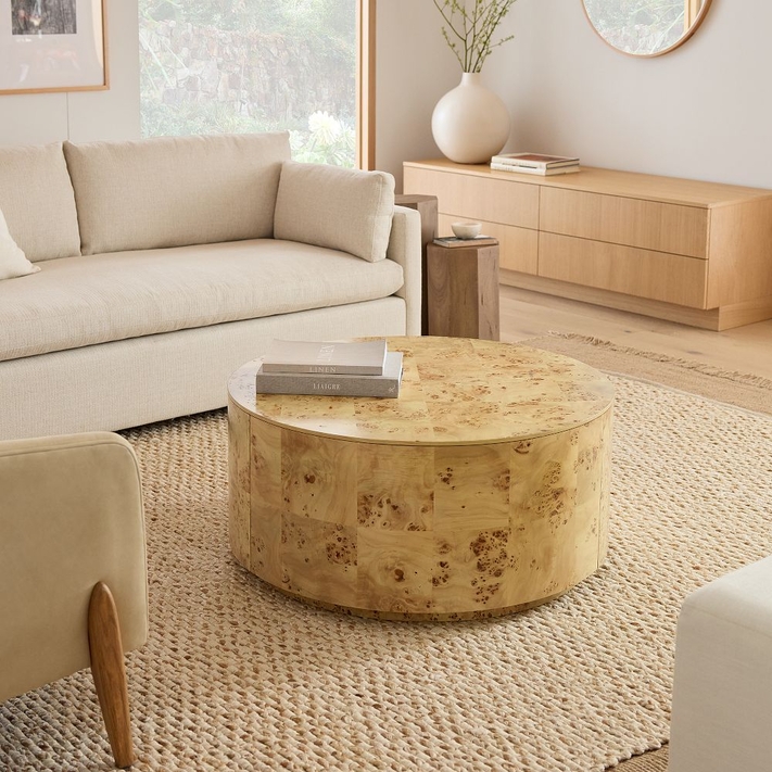 Large drum deals coffee table