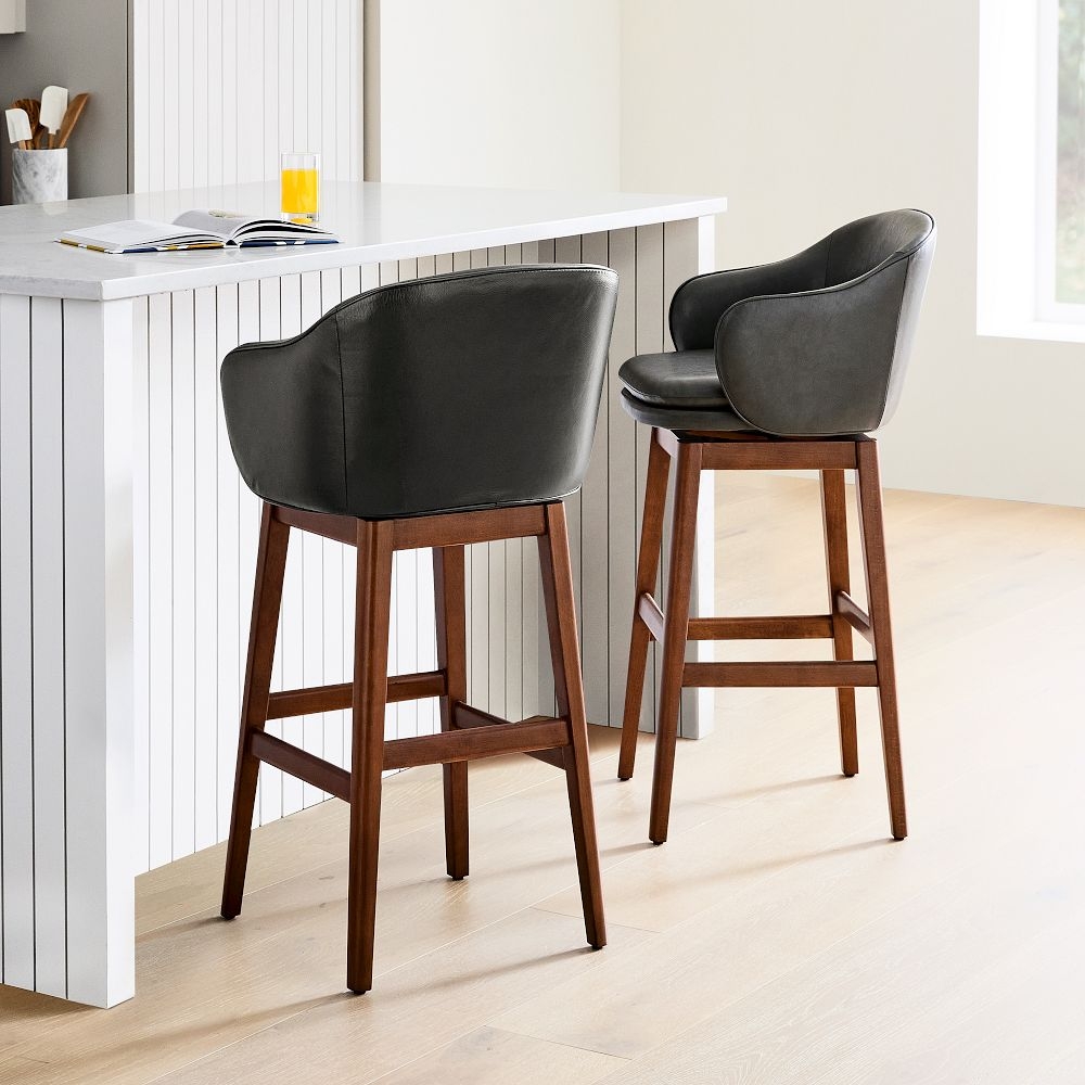 Buy online Wayne Leather Swivel Bar Counter Stools now West
