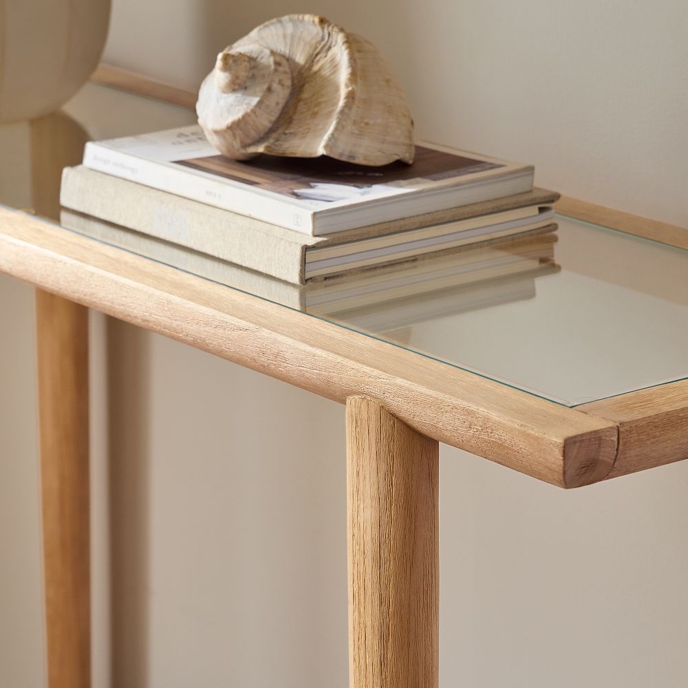 Oak console desk new arrivals