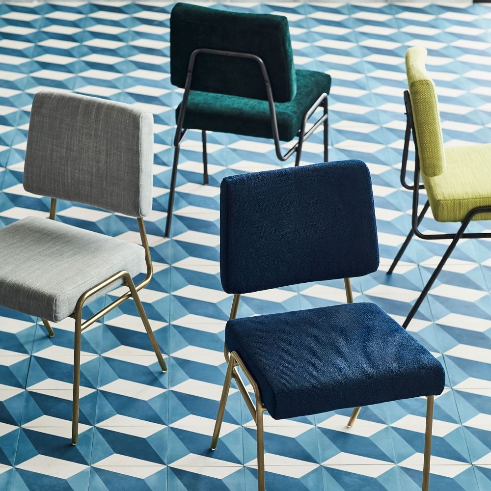 Teal upholstered clearance dining chairs