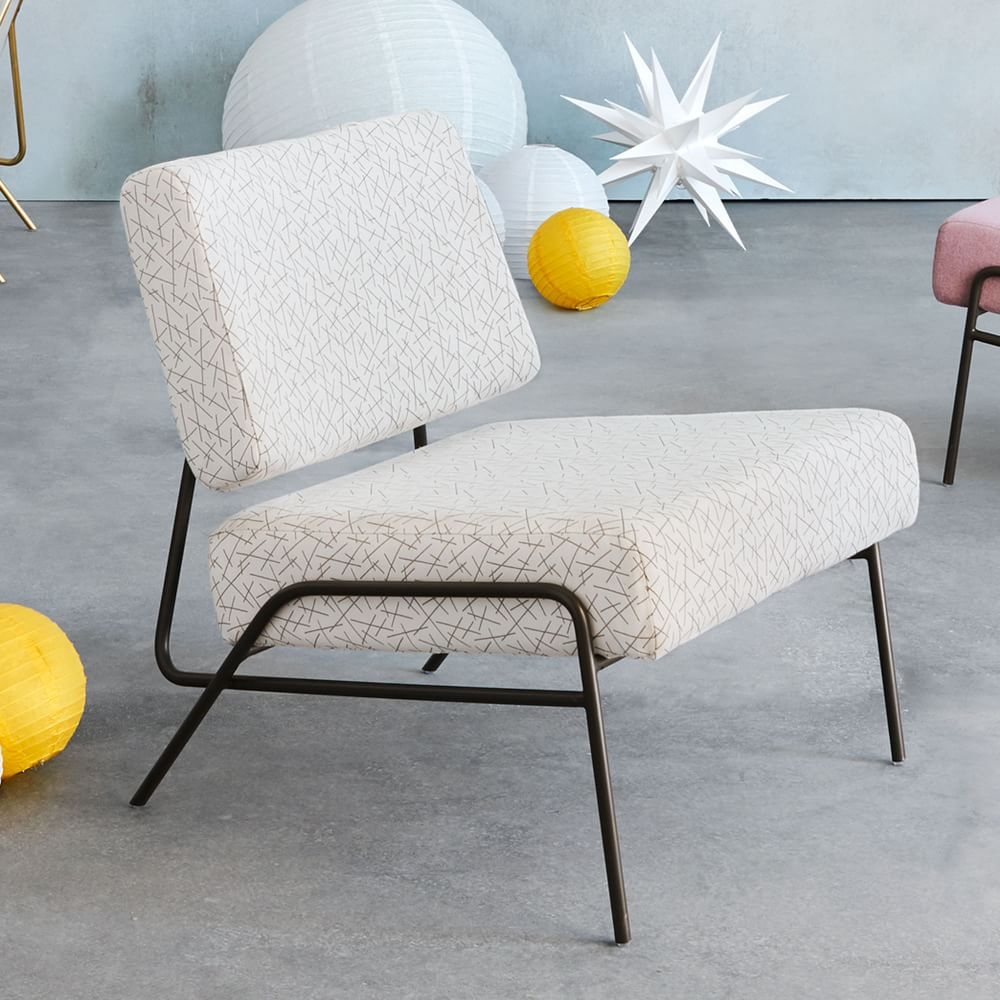 West elm wire store frame slipper chair