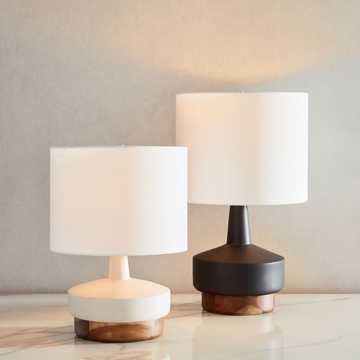 Natural wood sales table lamp
