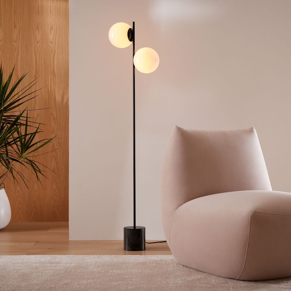 Buy online Sphere Stem 2 Light Floor Lamp now West Elm UAE UAE
