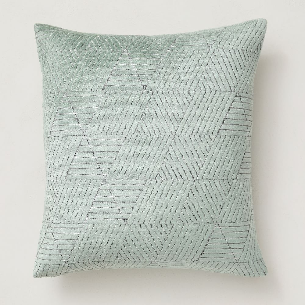 Geo Facet Jacquard Velvet Pillow Cover