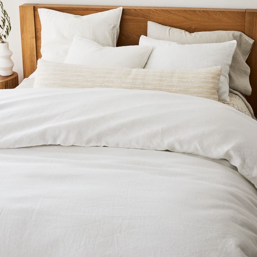 Linen duvet sale set queen