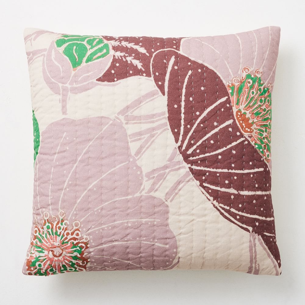 Poppy Floral Pillow Cover