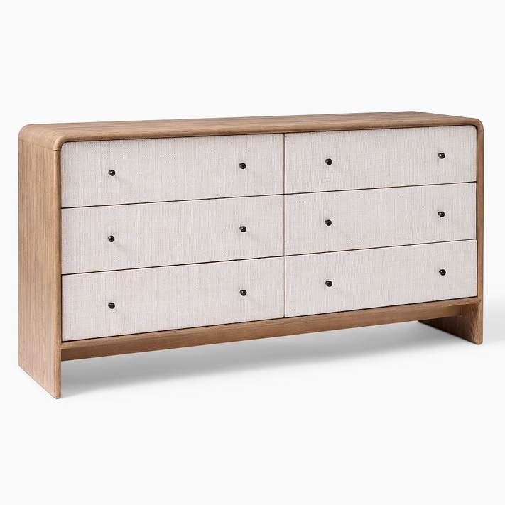 Modern Waterfall 6 Drawer Dresser 62
