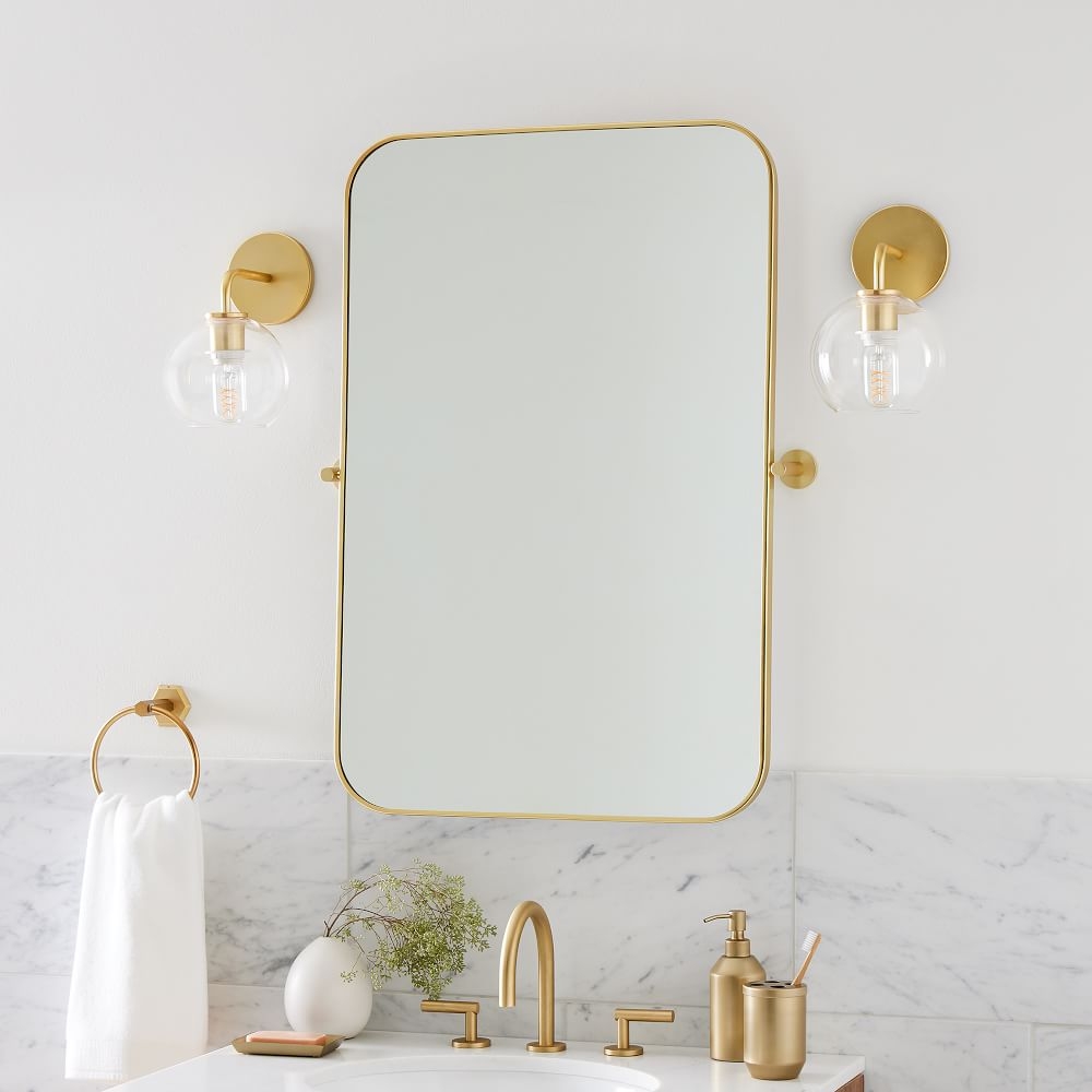 Buy online Metal Frame Pivot Wall Mirror now West Elm UAE UAE