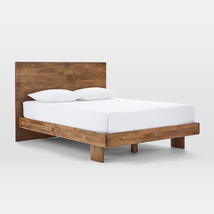 Natural wood sale bed frame