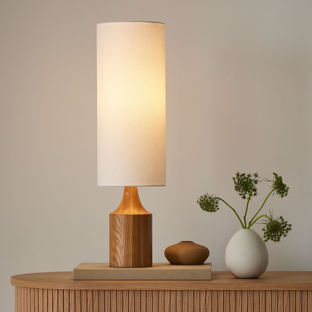 Wooden outlet table light