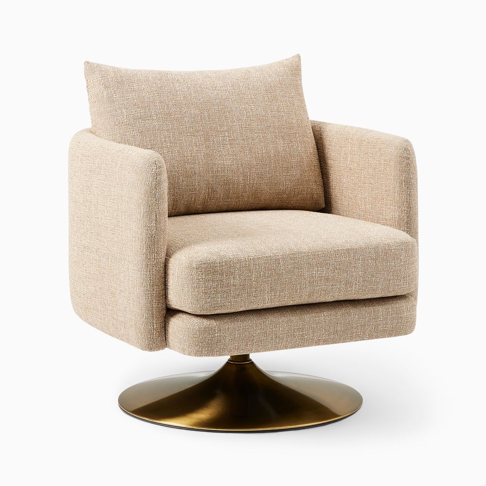 Mid century swivel chair west elm discount