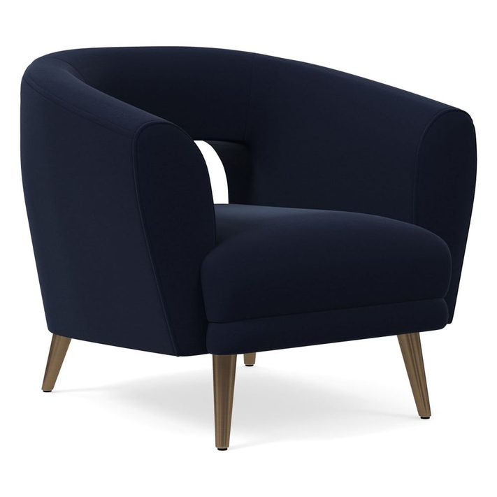 West elm clearance blue chair