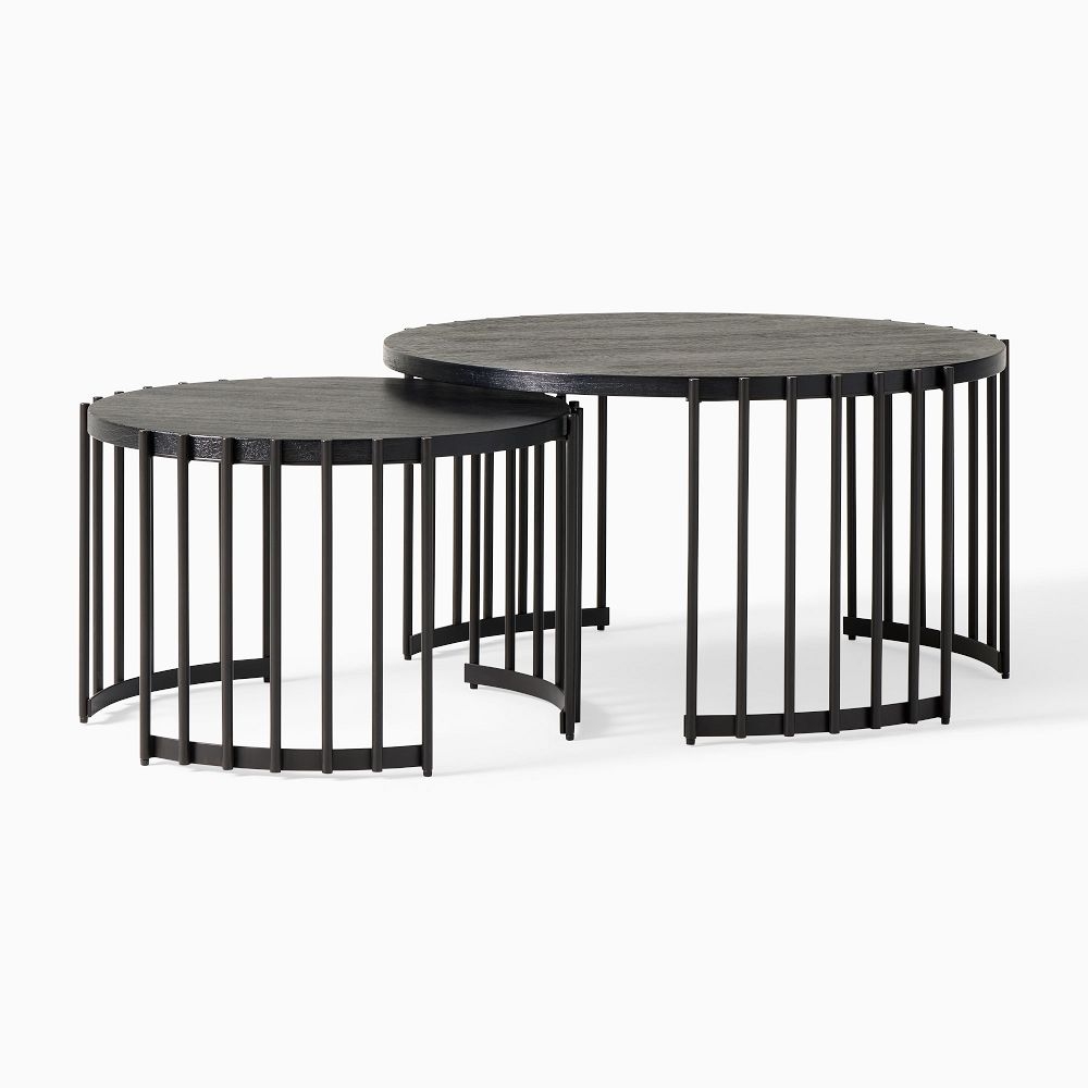 White metal shop coffee table