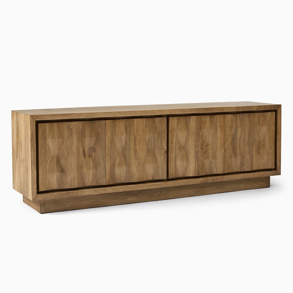 Wood outlet media console