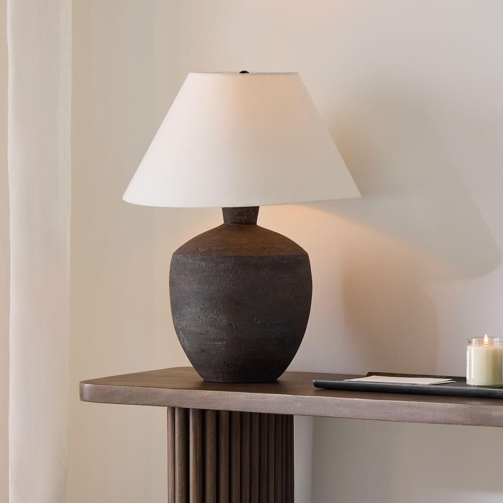 Black ceramic deals table lamp