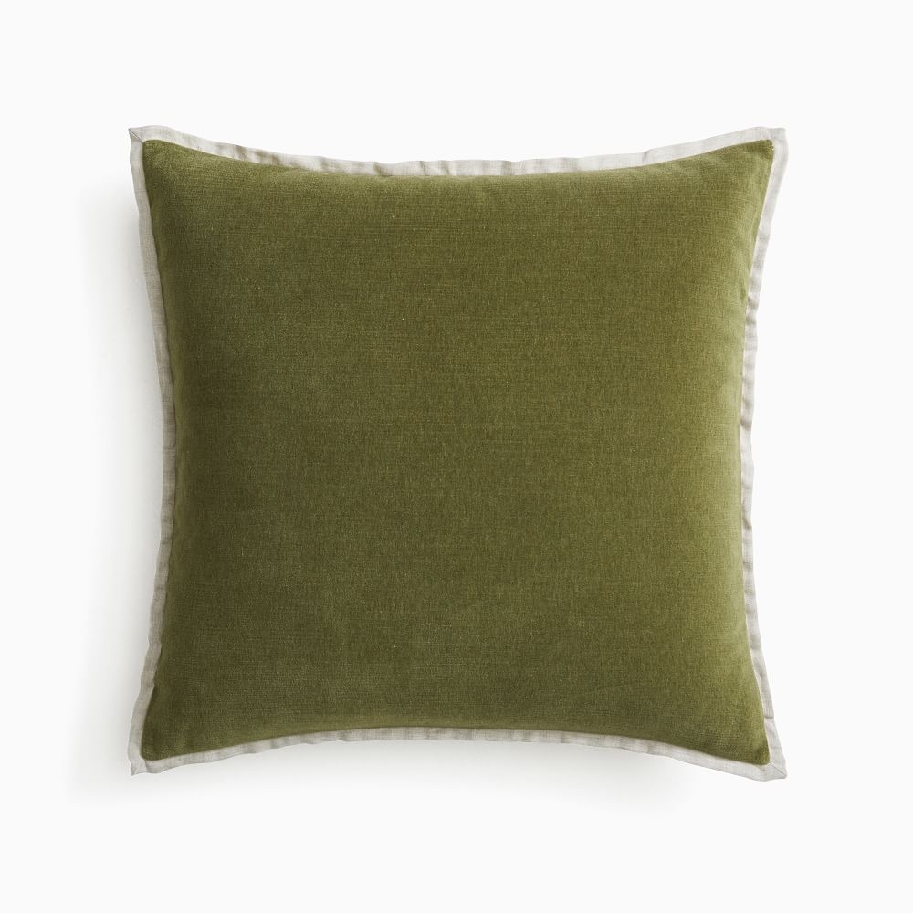 Cotton top velvet pillows