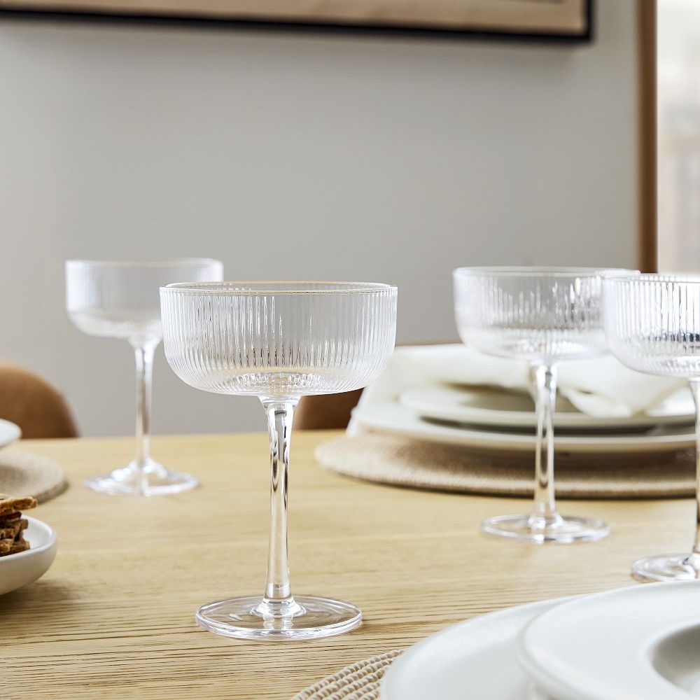 Fluted Coupe Glass
