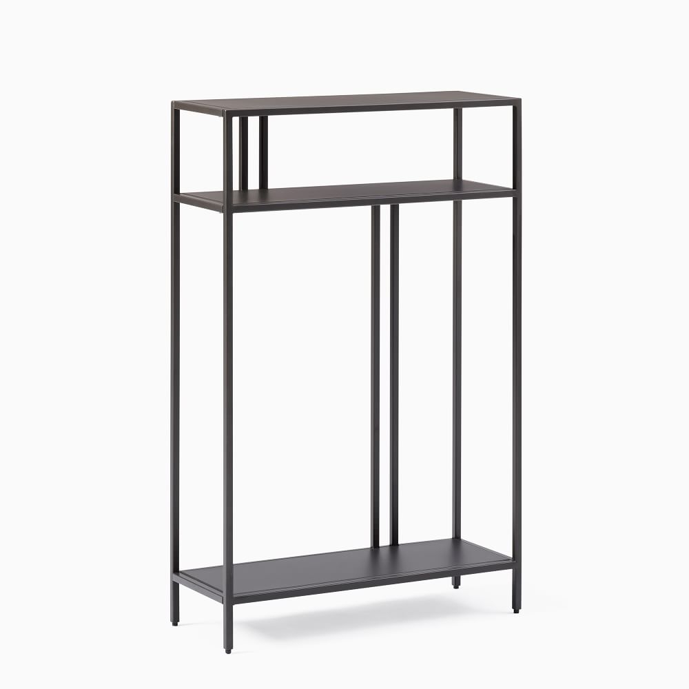 White and glass console table sale
