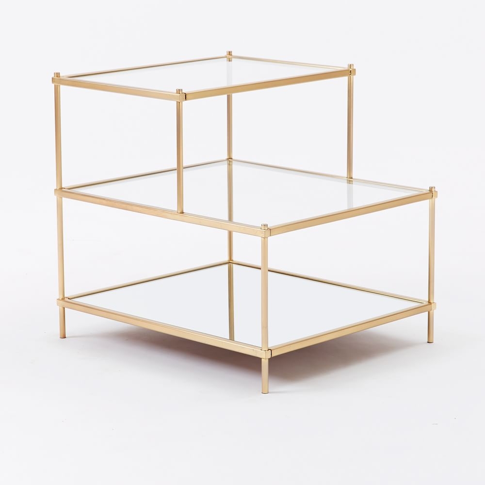 West elm gold clearance glass side table