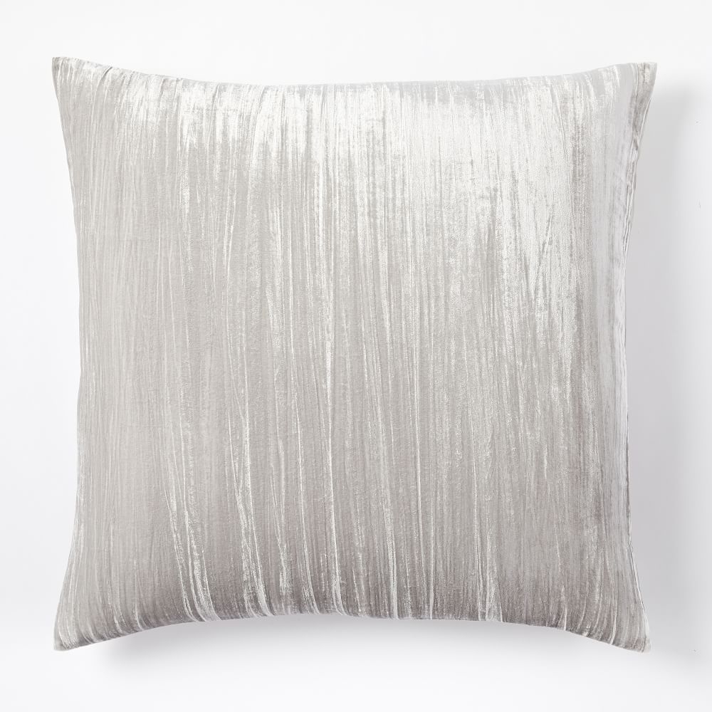 Silver metallic top throw pillows
