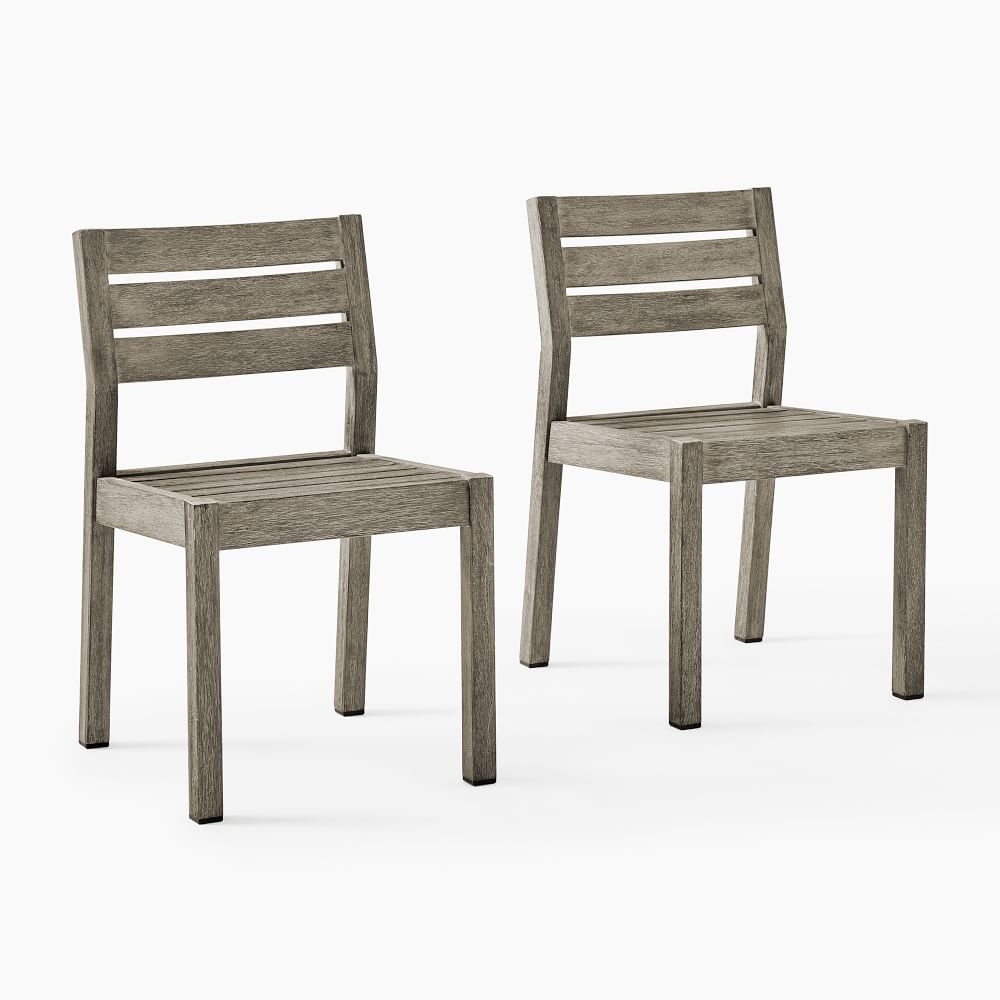 Grey wooden store chairs