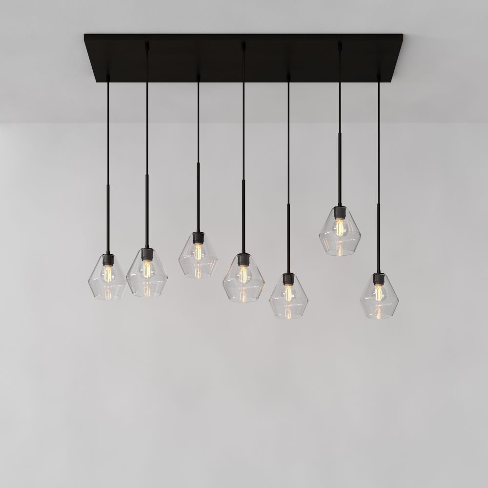 Buy online Sculptural Glass 7 Light Geo Chandelier Clear now