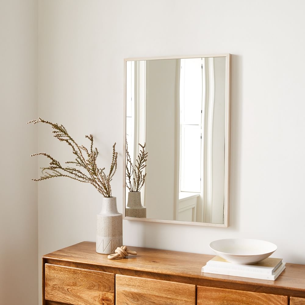 Buy online Thin Wood Wall Mirror Rectangle now West Elm UAE UAE