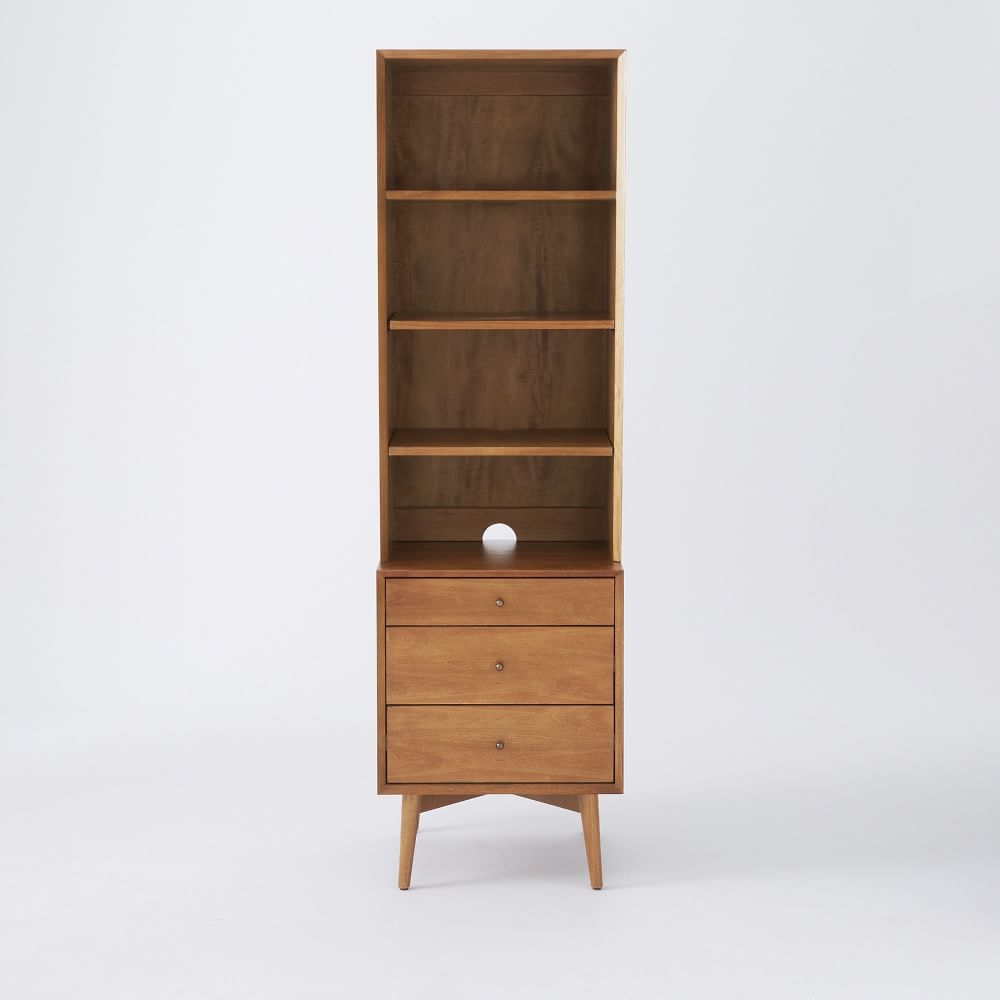 Modern bookcase on sale with drawers
