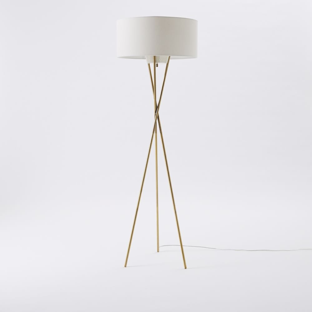 Brass tripod best sale table lamp
