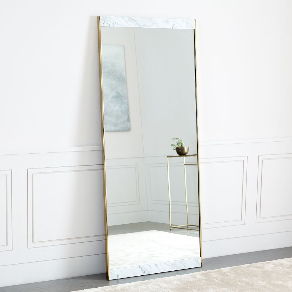 Brass mirror full deals length