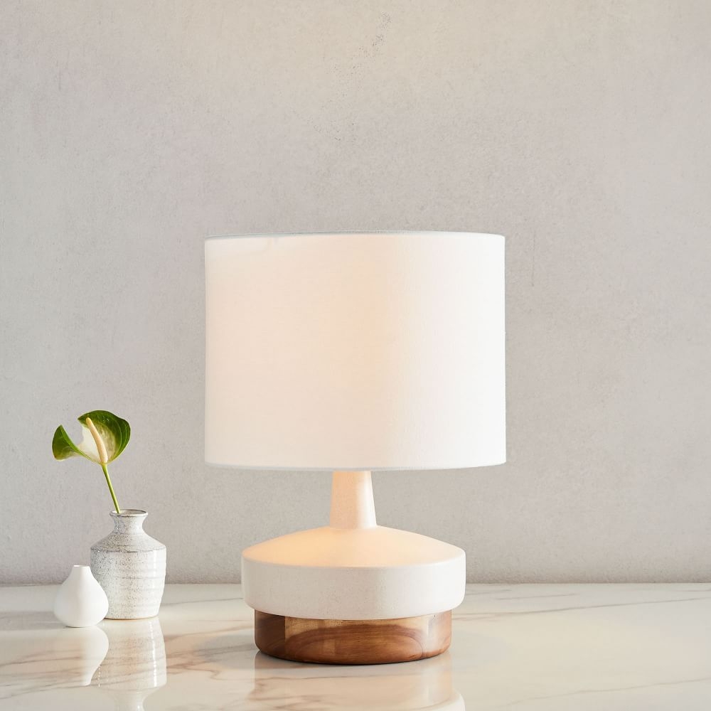 Dark wood shop table lamps