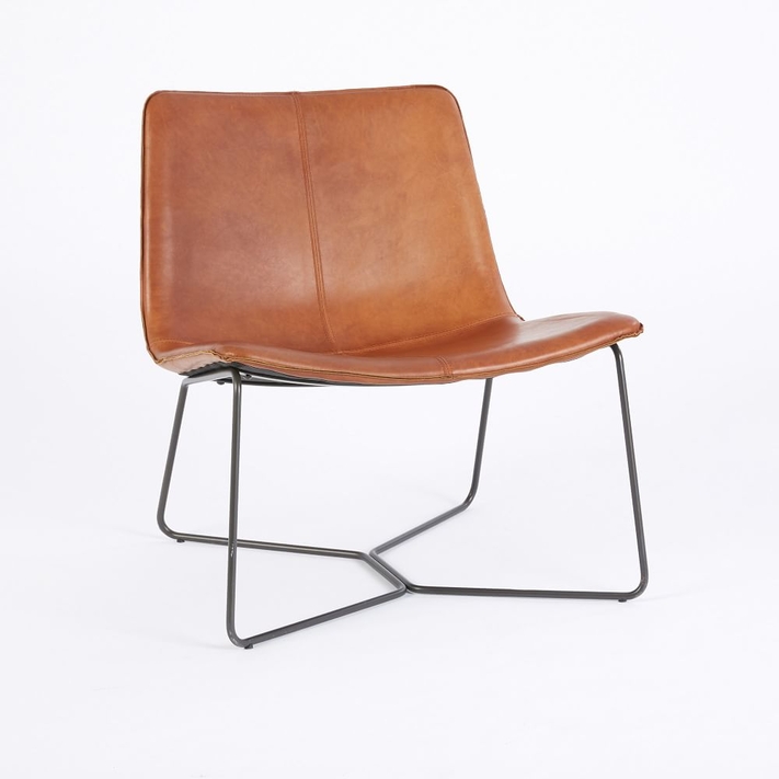 Low leather sales chair