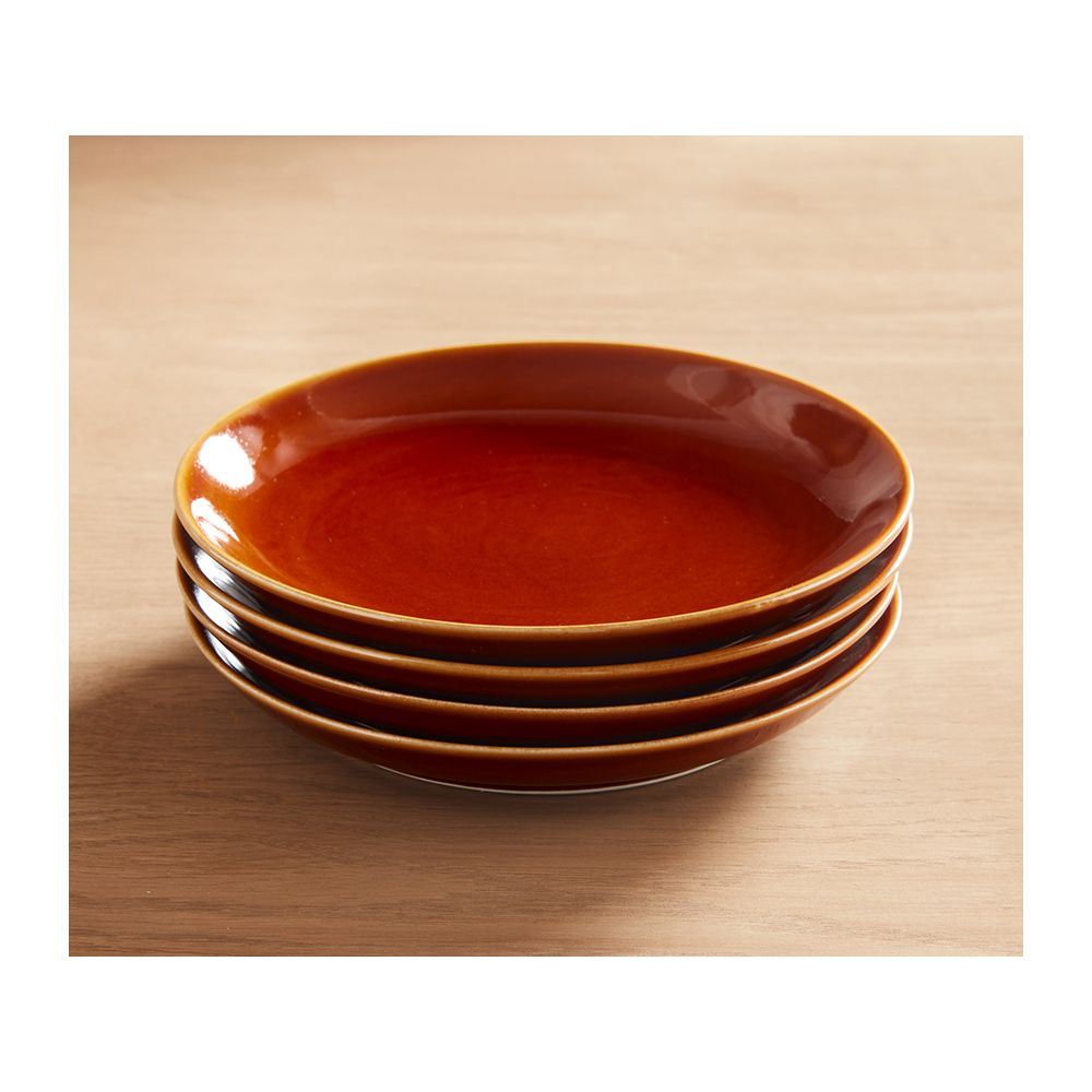 Orange dinner plates discount